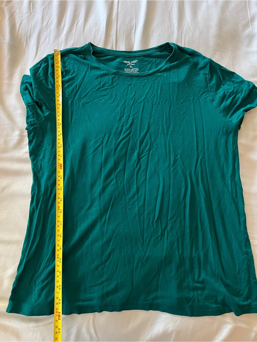 Nine West forest green Short Sleeve Scoop Neck Tee - Picture 6 of 8